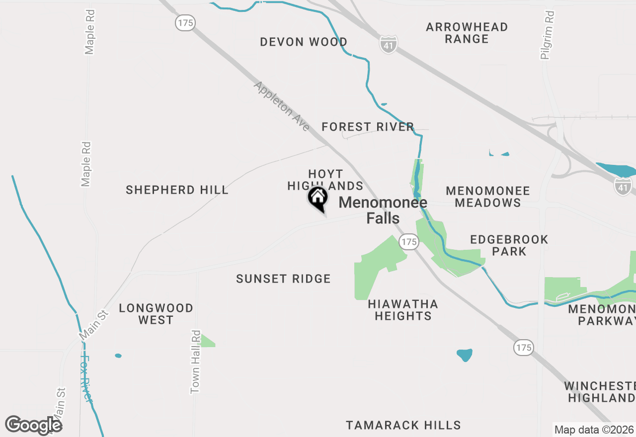 Map of N88W17170 Main St, Menomonee Falls, WI 53051