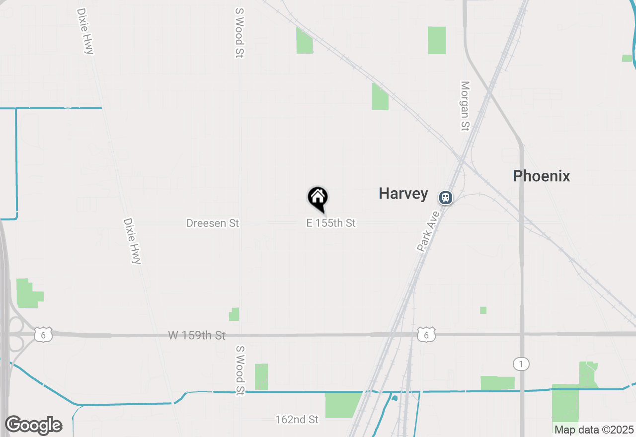 Map of 31 E 155th Street, Harvey, IL 60426