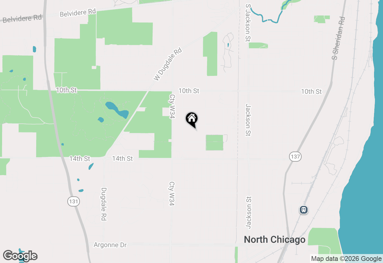 Map of 1231 Tobin Court, Waukegan, IL 60085