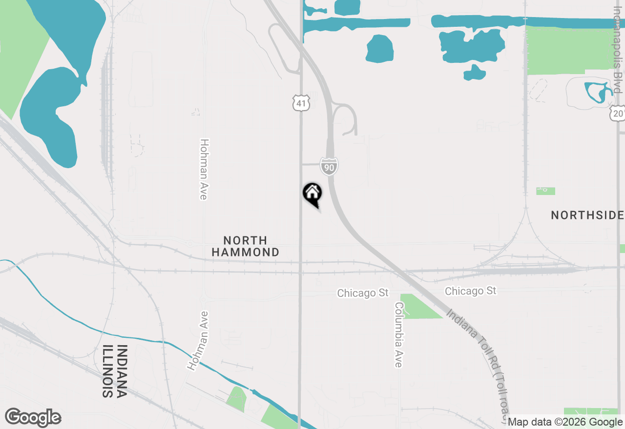 Map of 821 Huehn Street, Hammond, IN 46327