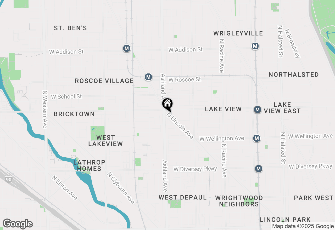 Map of 3160 N Lincoln Avenue #403, Chicago, IL 60657