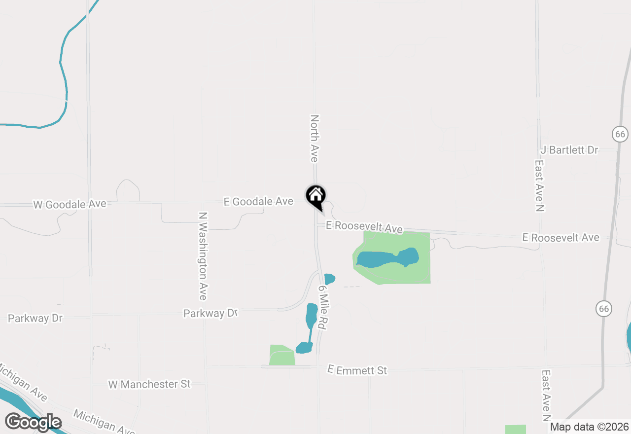 Map of 632 North Avenue, Battle Creek, MI 49017