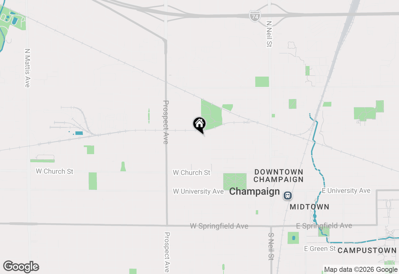 Map of 701 W Vine Street, Champaign, IL 61820