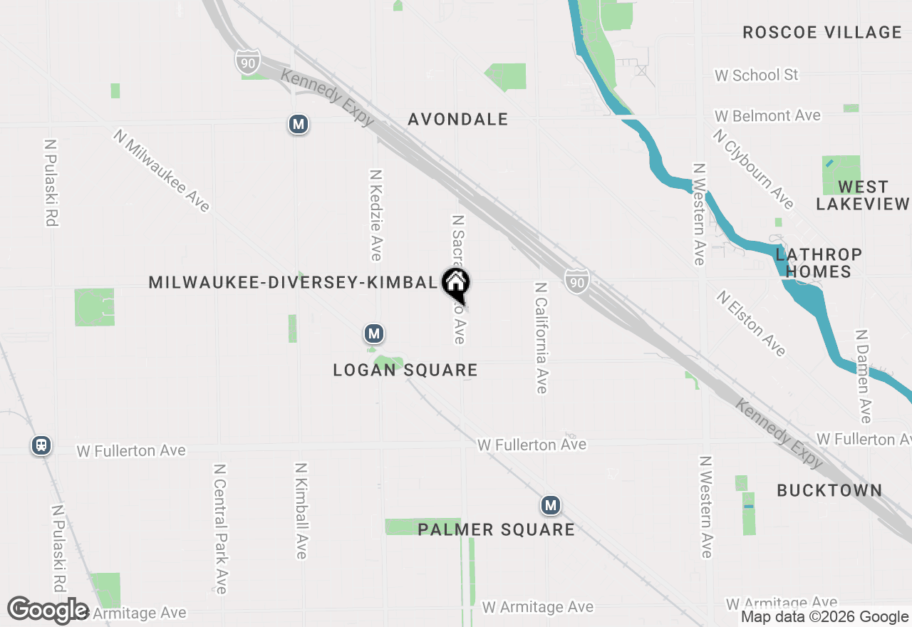 Map of 2710 N Sacramento Avenue, Chicago, IL 60647