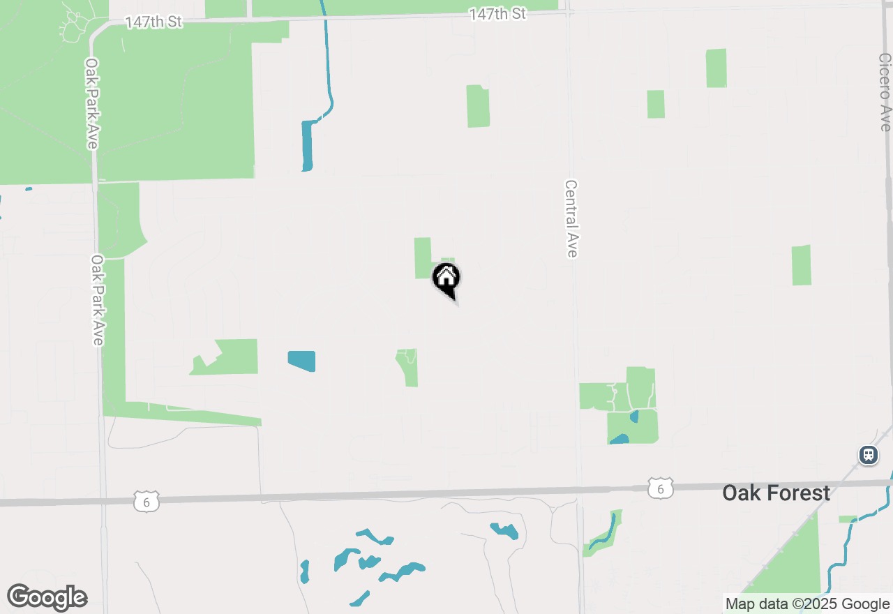 Map of 15427 David Lane, Oak Forest, IL 60452