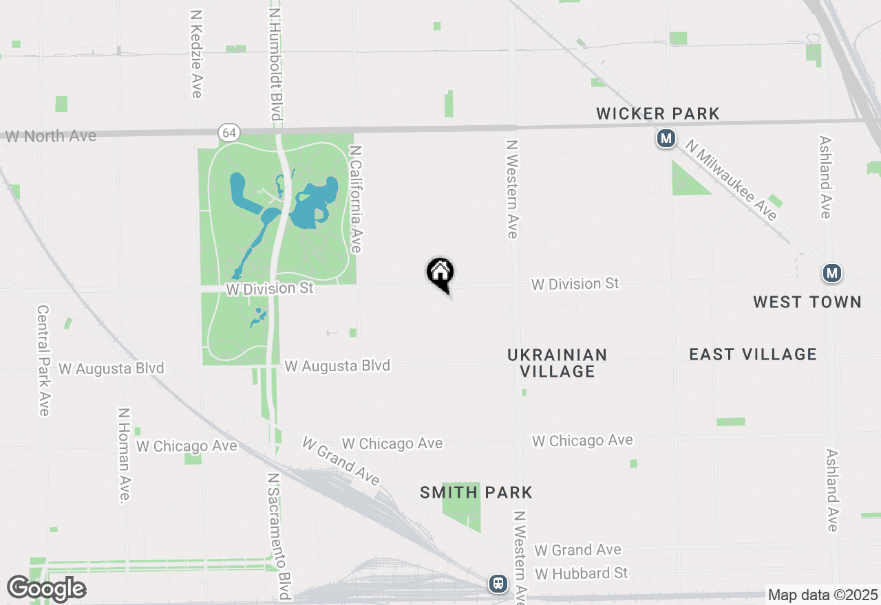 Map of 2558 W Haddon Avenue #1, Chicago, IL 60622
