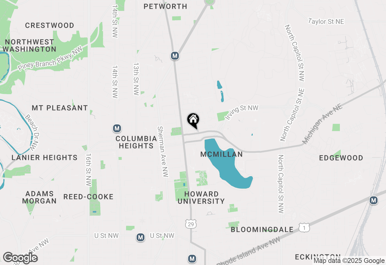Map of 619 Columbia Road Nw, Washington, DC 20001