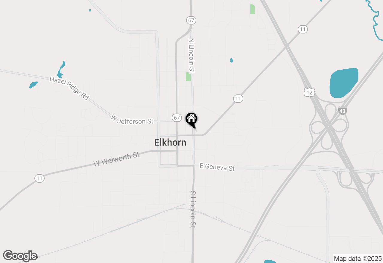 Map of 104 N Lincoln St, Elkhorn, WI 53121