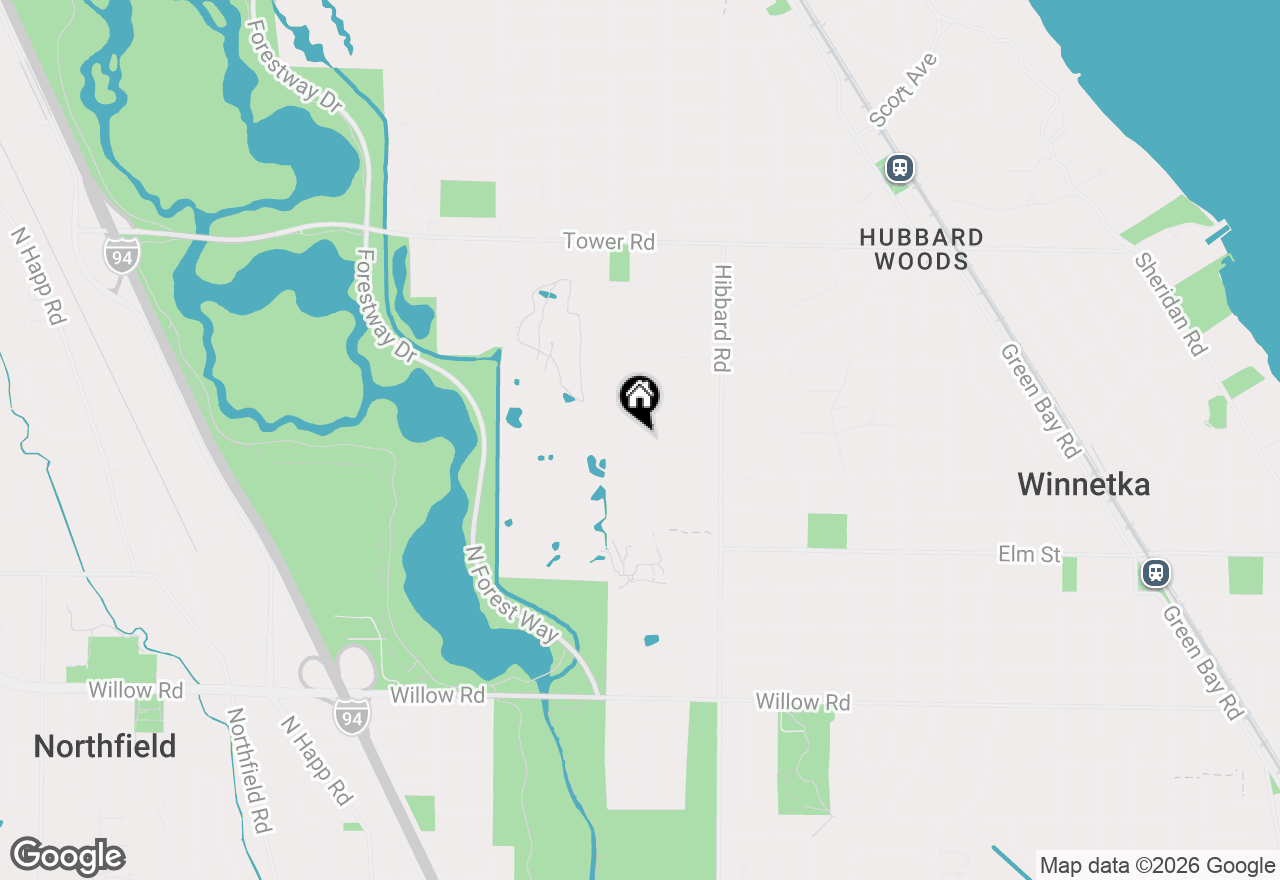 Map of 1347 Sunview Lane, Winnetka, IL 60093