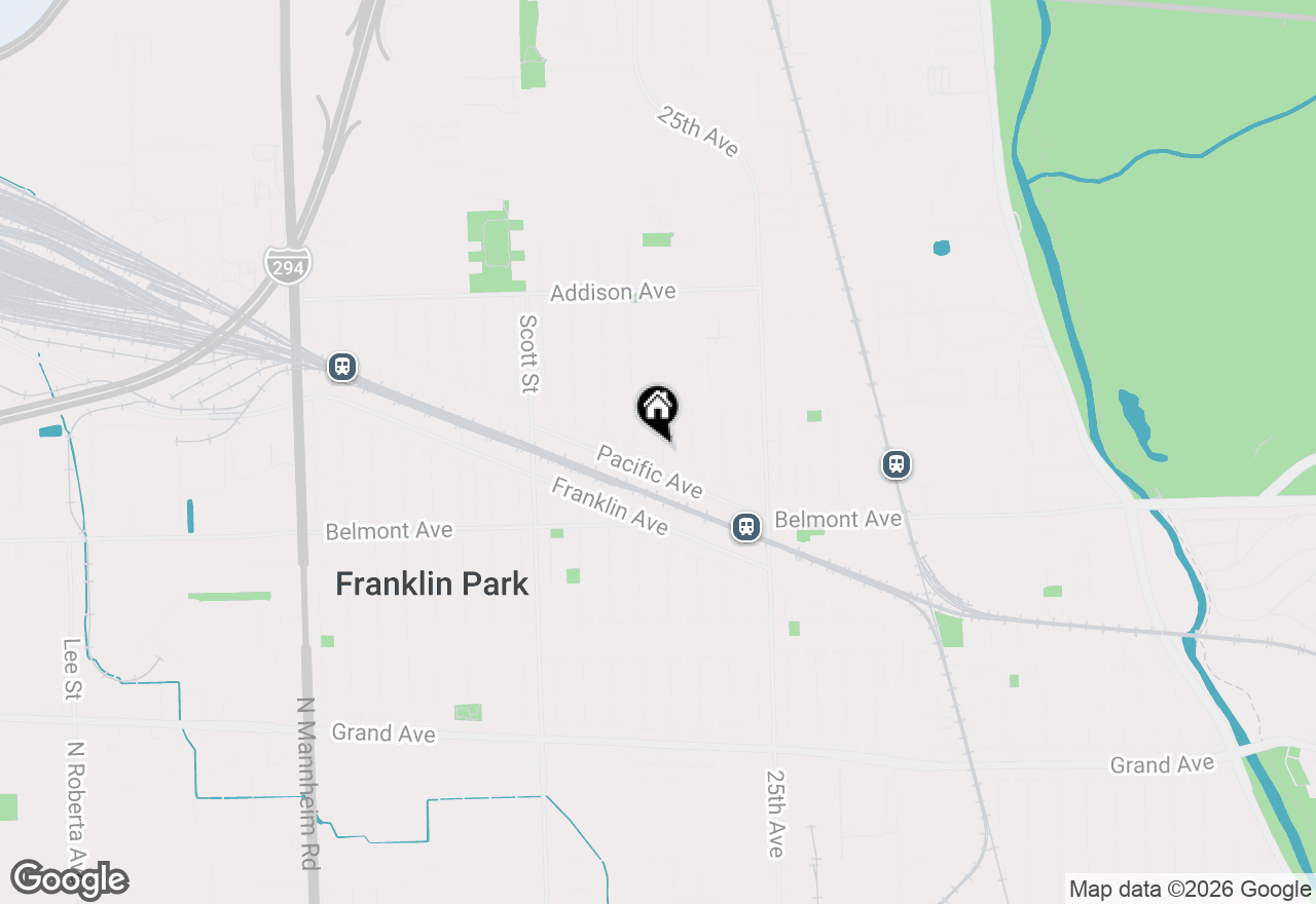 Map of 3309 Ruby Street, Franklin Park, IL 60131