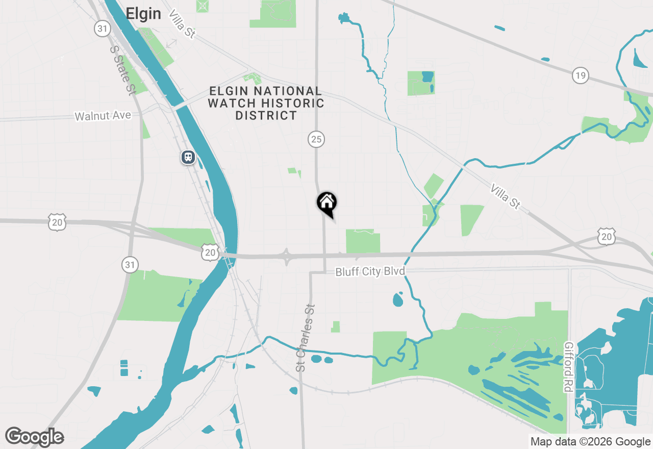 Map of 681 S Liberty Street, Elgin, IL 60120