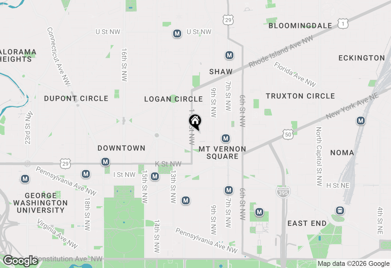 Map of 1011 M Street Nw #606, Washington, DC 20001