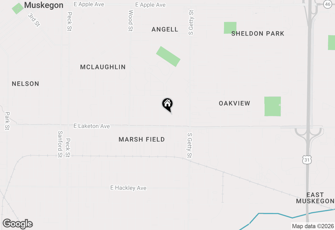 Map of 1716 Elwood Street, Muskegon, MI 49442