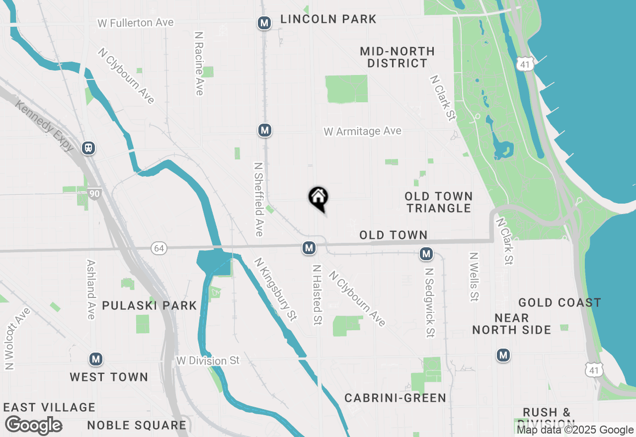 Map of 1657 N Halsted Street #3R, Chicago, IL 60614