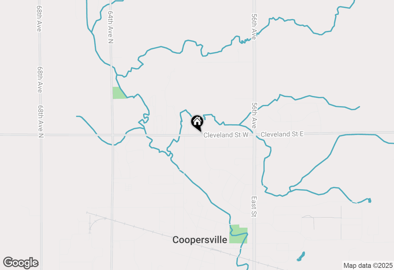Map of 338 Cleveland Street W, Coopersville, MI 49404