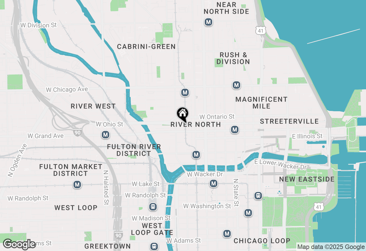 Map of 303 W Ohio Street #1907, Chicago, IL 60654