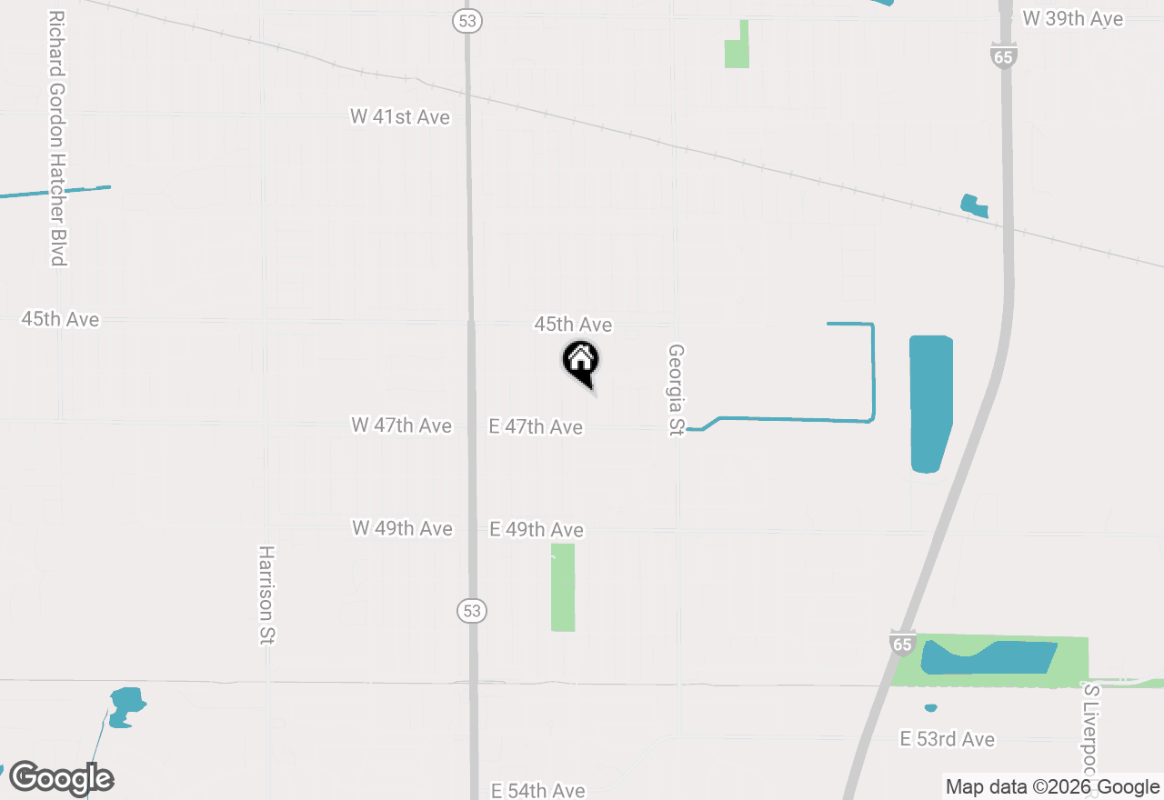 Map of 4641 Delaware Street, Gary, IN 46409