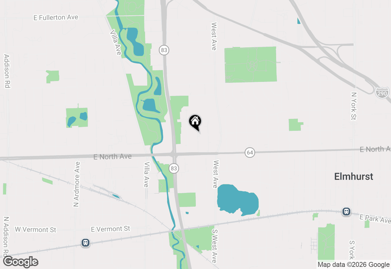 Map of 348 N Shady Lane, Elmhurst, IL 60126