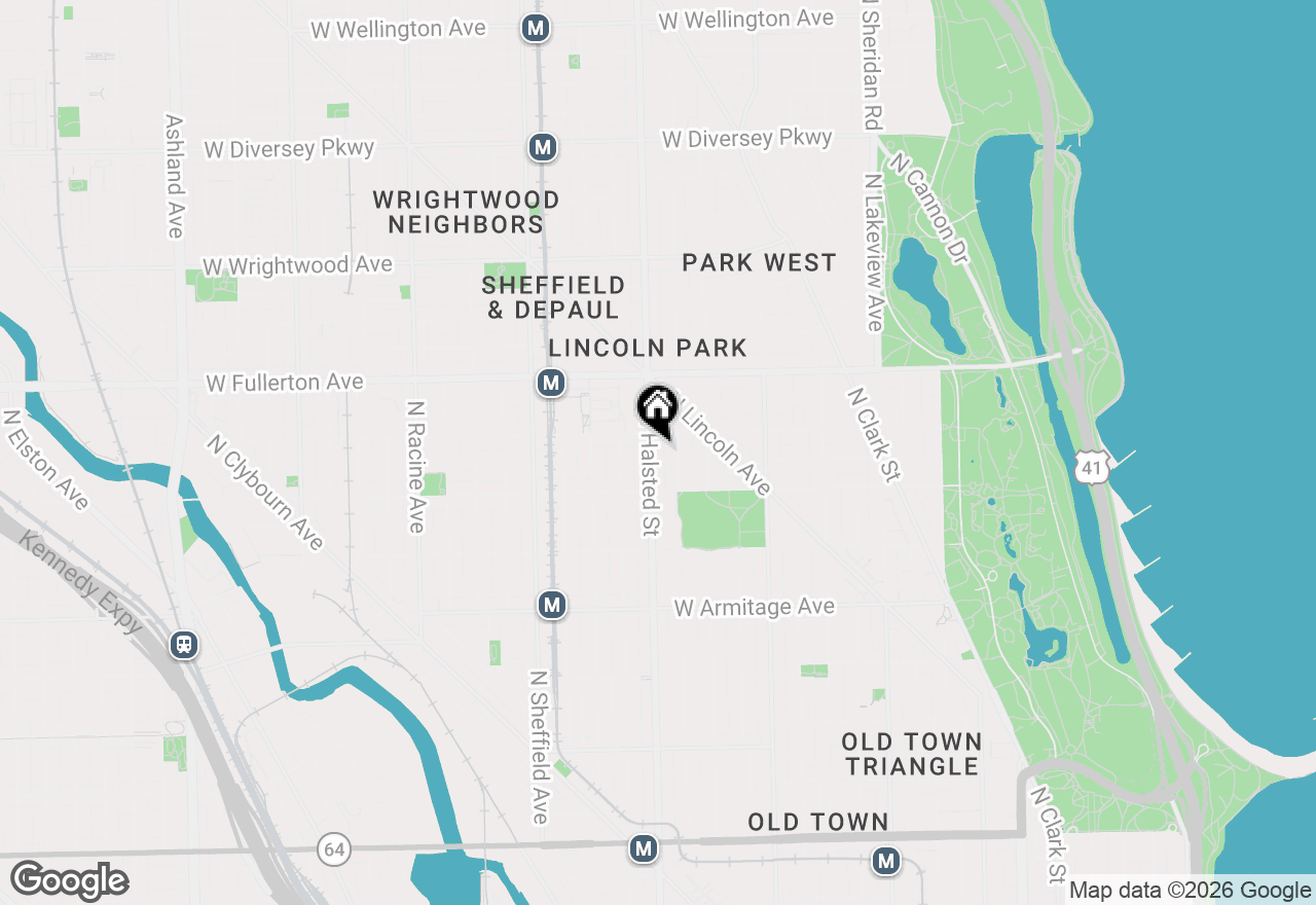 Map of 2243 N Halsted Street #3S, Chicago, IL 60614