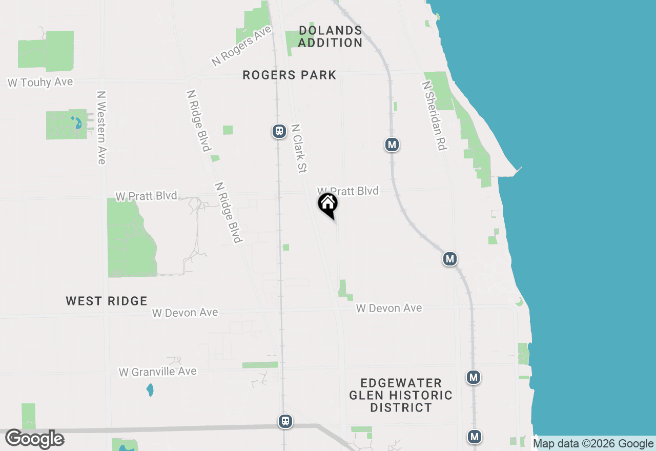 Map of 1621 W North Shore Avenue #1E, Chicago, IL 60626