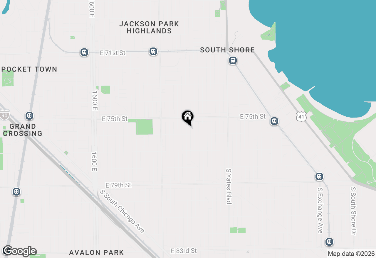 Map of 7545 S Merrill Avenue, Chicago, IL 60649