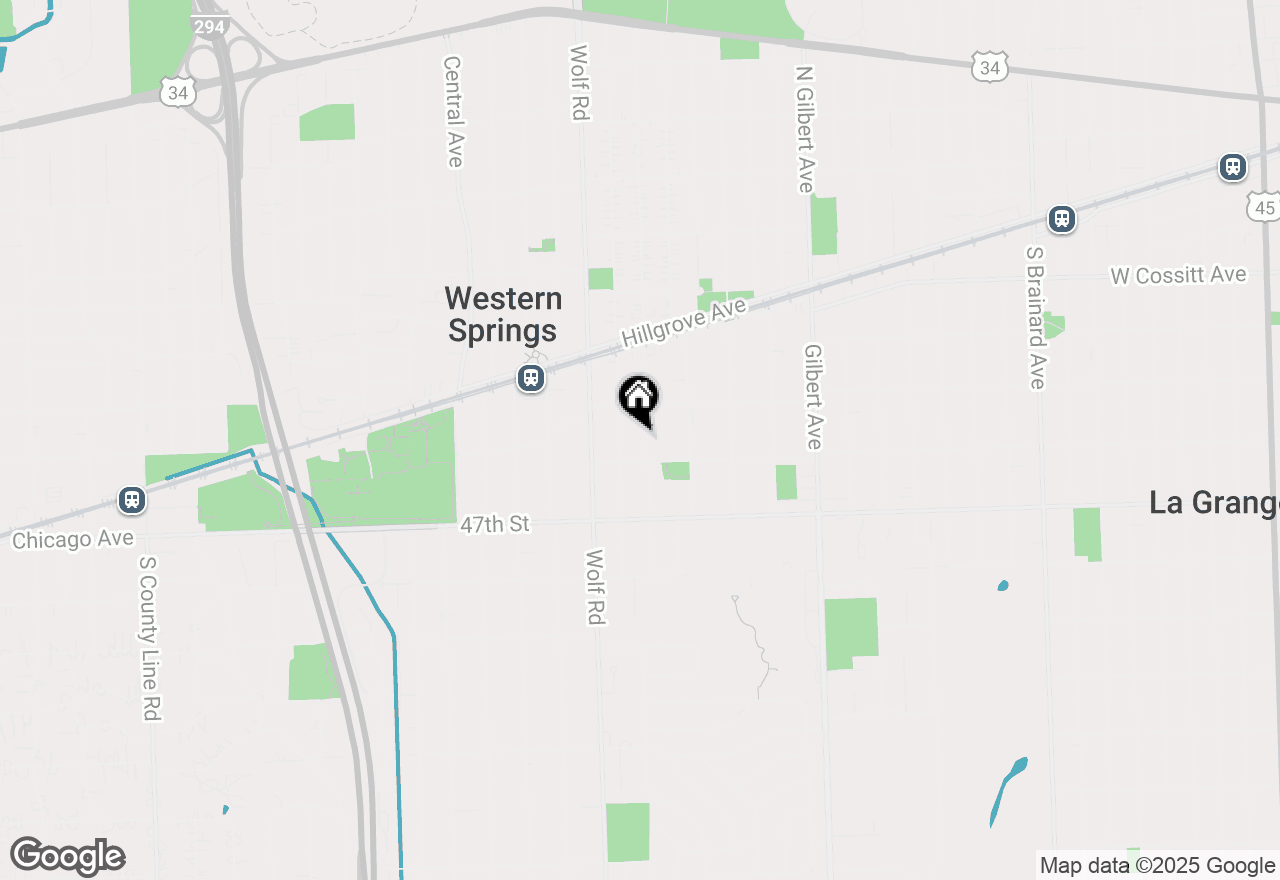 Map of 4544 Franklin Avenue, Western Springs, IL 60558