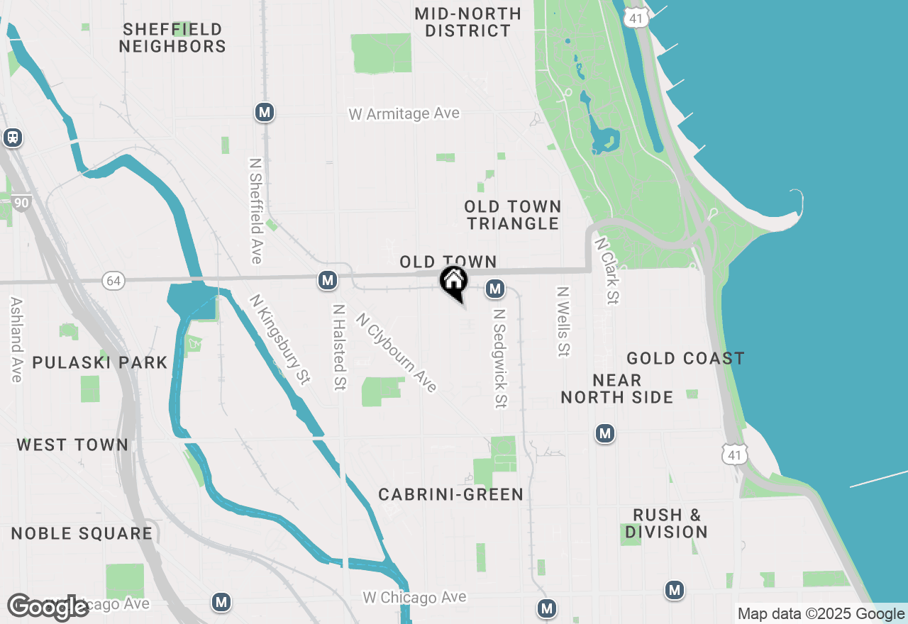 Map of 1500 N Cleveland Avenue #4, Chicago, IL 60610