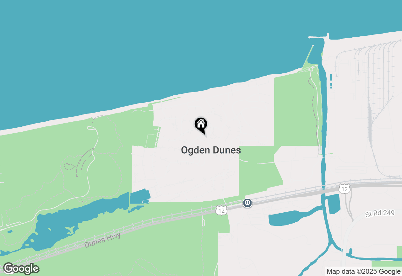 Map of 1 Woodland Trail, Ogden Dunes, IN 46368