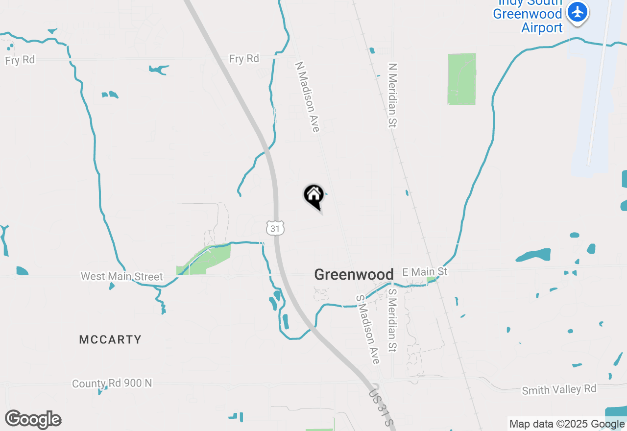 Map of 416 Euclid Avenue, Greenwood, IN 46142