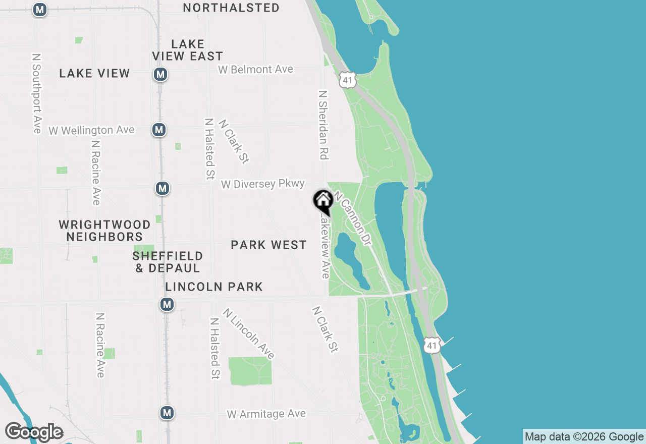 Map of 2626 N Lakeview Avenue #2411, Chicago, IL 60614