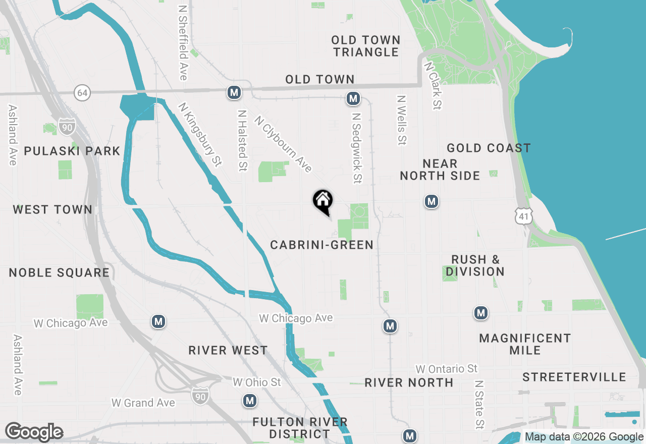 Map of 505 W Elm Street #3, Chicago, IL 60610