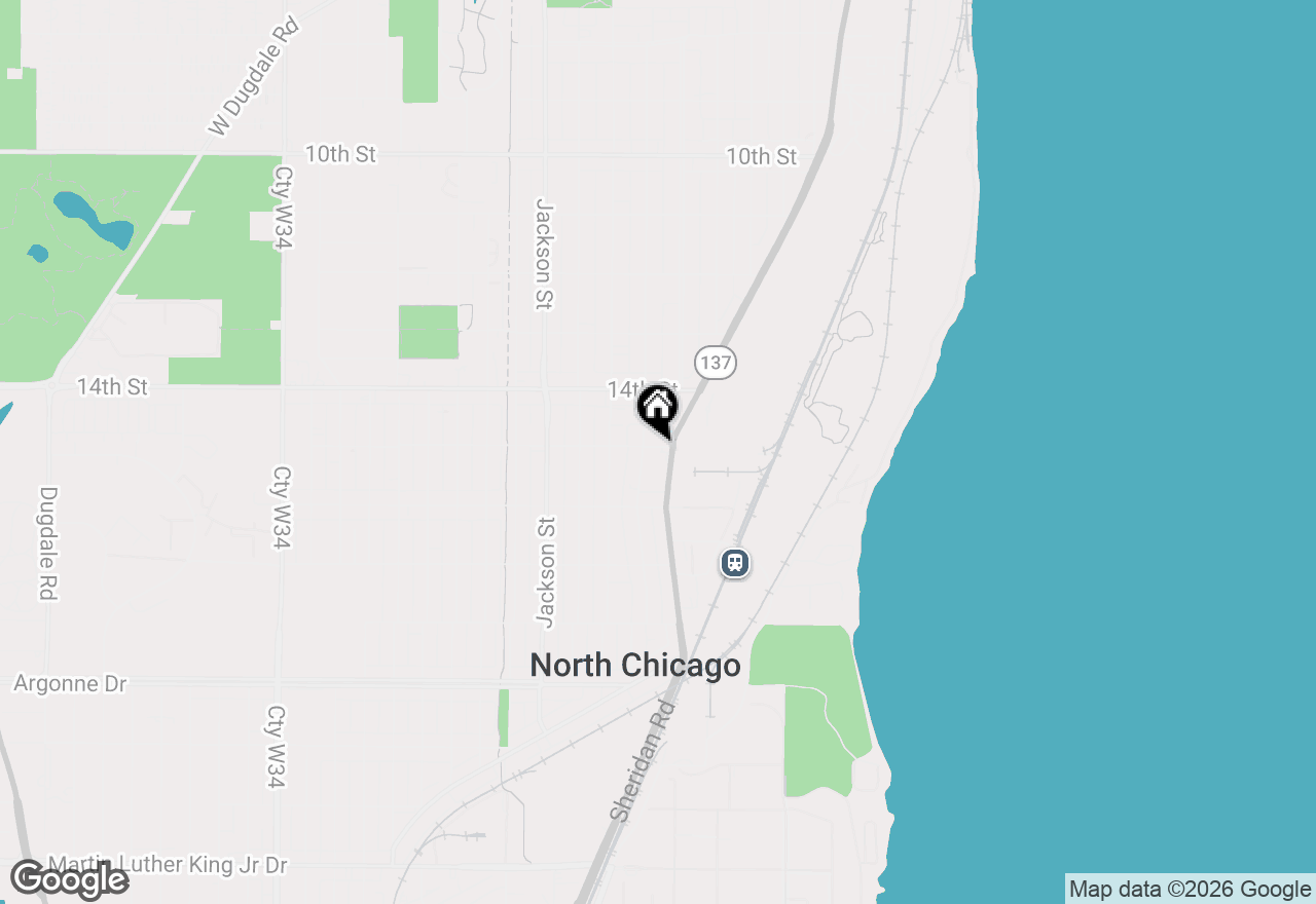 Map of 707 15th Street #A-B, North Chicago, IL 60064