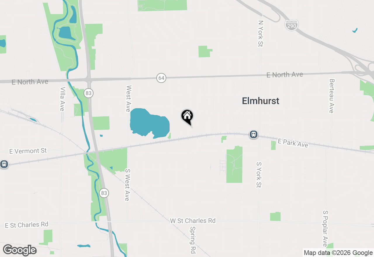 Map of 120 N Walnut Street, Elmhurst, IL 60126