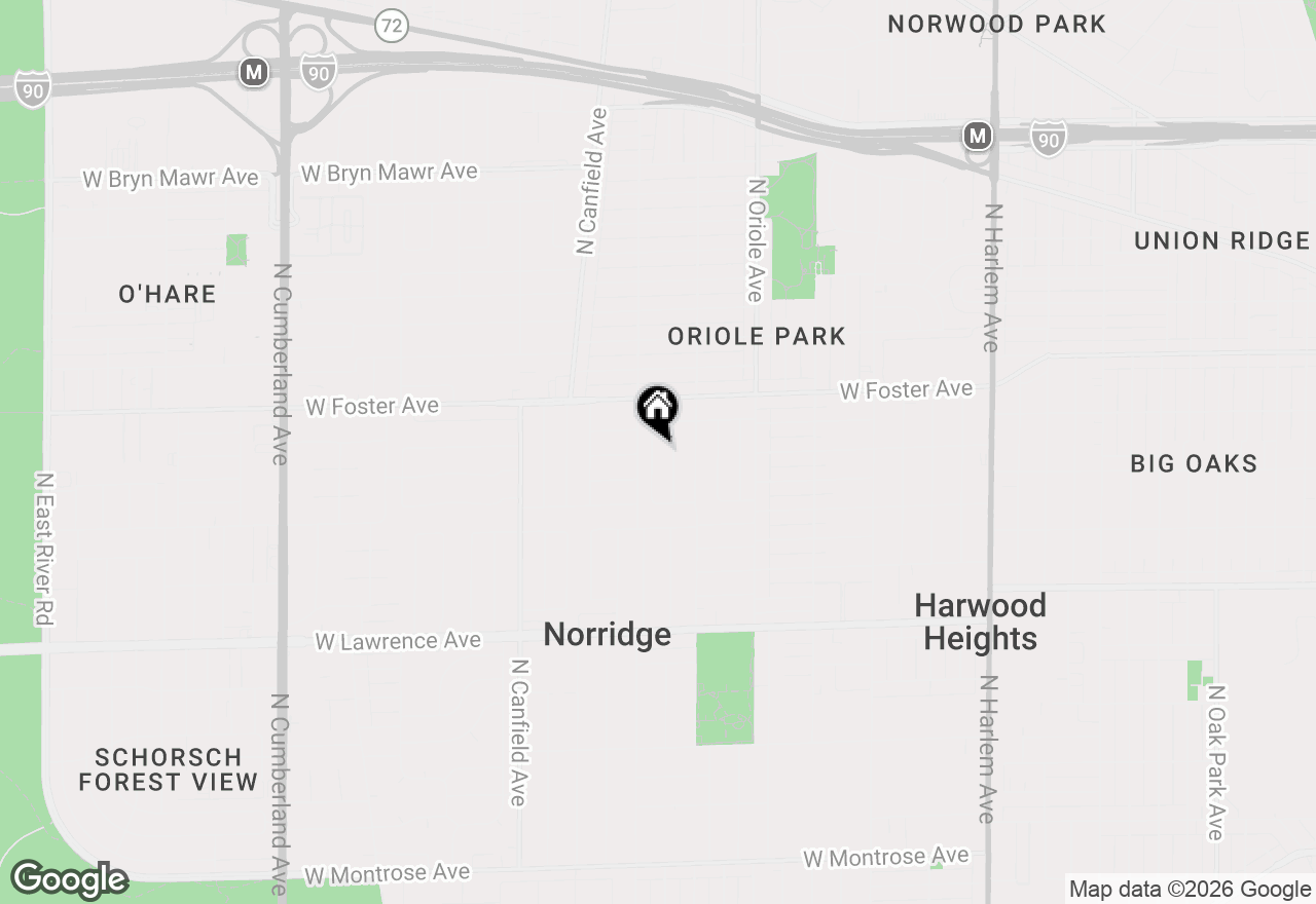 Map of 5109 N Oneida Avenue, Norridge, IL 60706