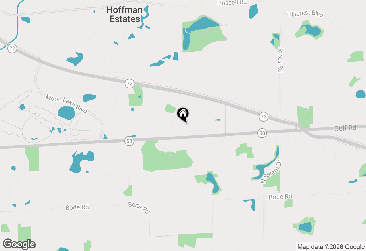Map of 1365 Newcastle Lane, Hoffman Estates, IL 60169