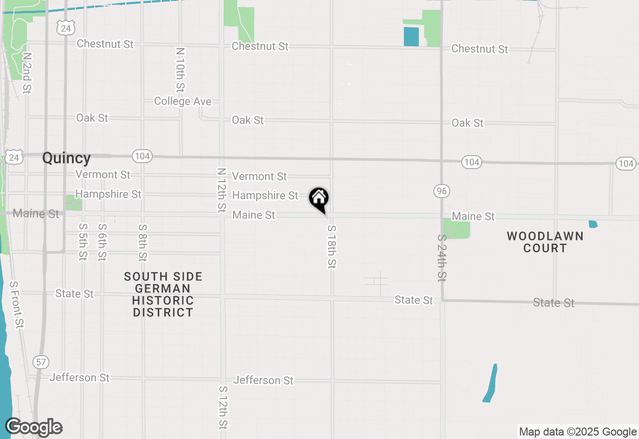 Map of 1656 Maine St, Quincy, IL 62301