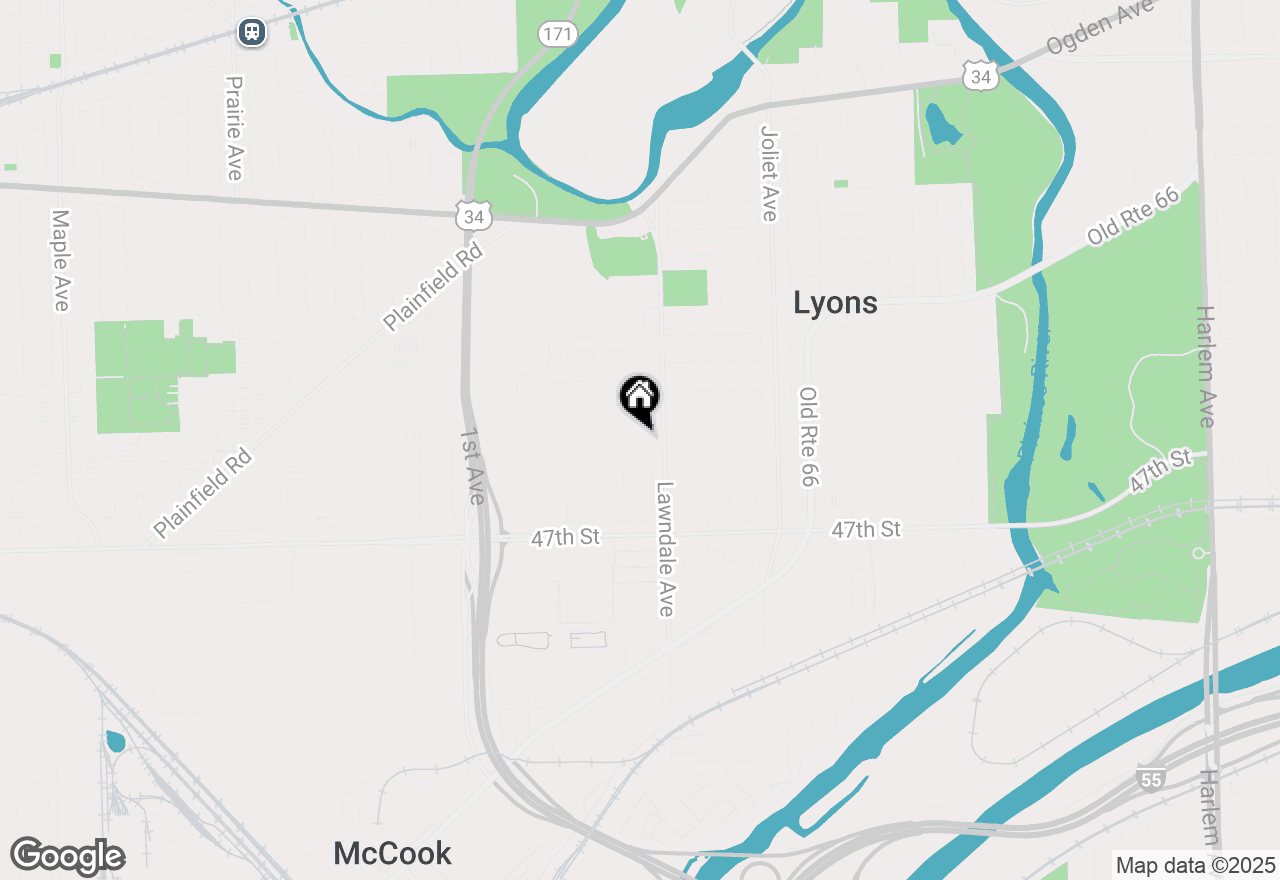 Map of 8223 45th Street, Lyons, IL 60534