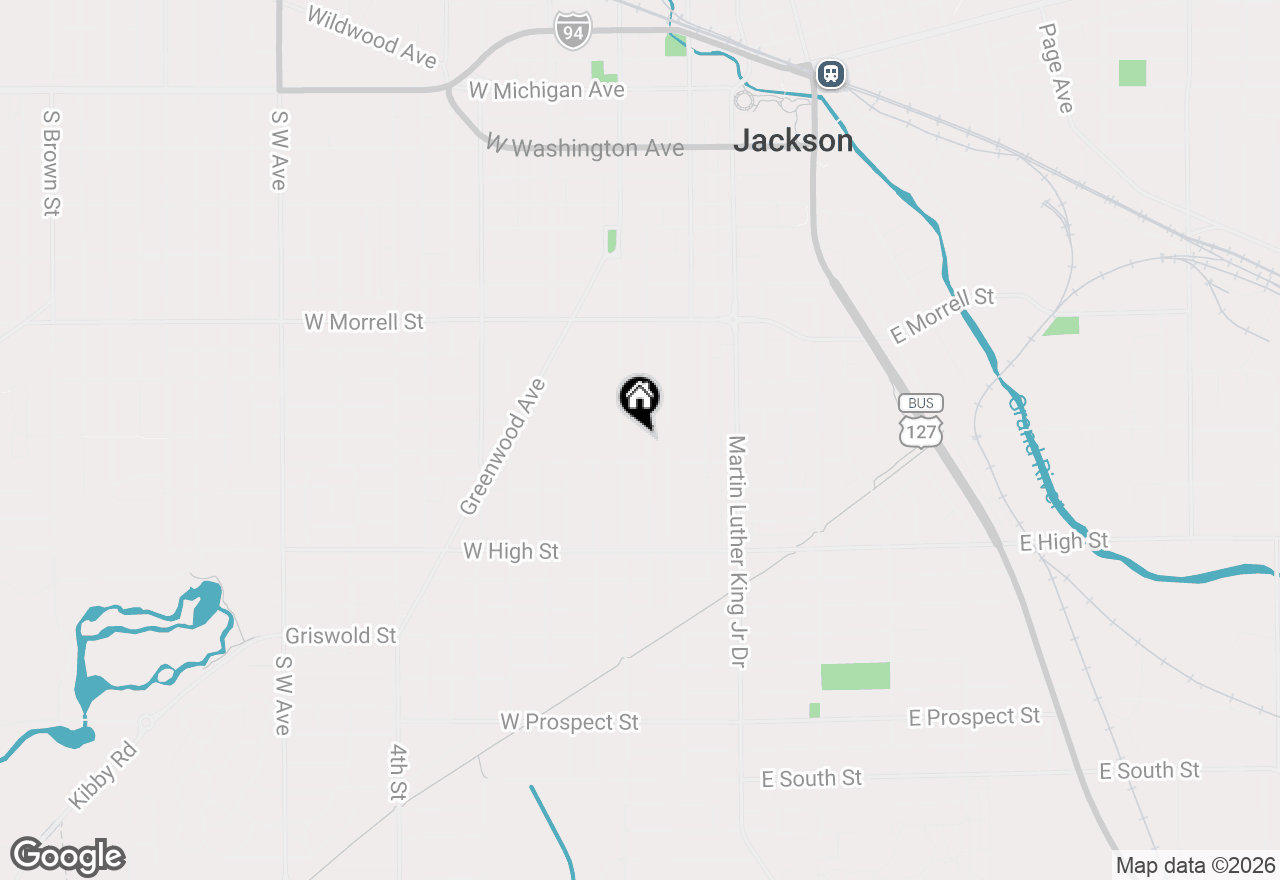 Map of 1034 Williams Street, Jackson, MI 49203