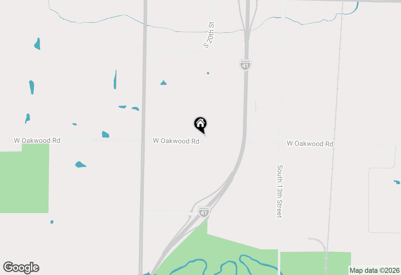 Map of 2028 W Oakwood Rd, Franklin, WI 53154