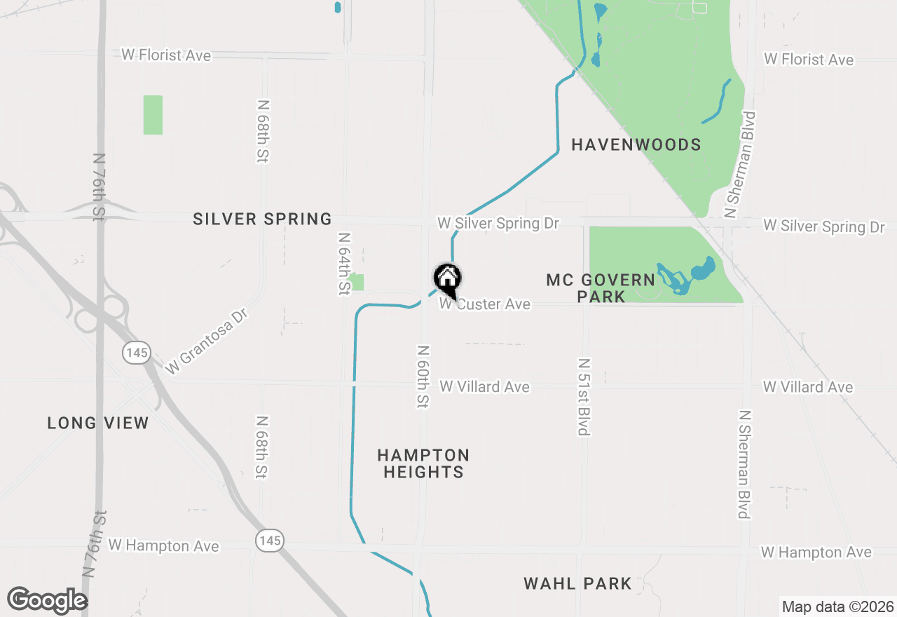 Map of 5733 W Custer Ave, Milwaukee, WI 53218