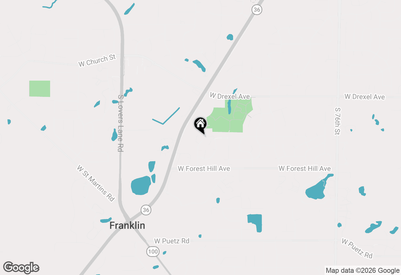 Map of 8107 S Legend Dr, Franklin, WI 53132