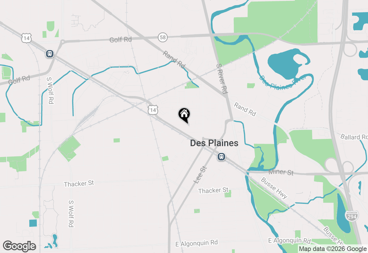 Map of 1288 Perry Street #02, Des Plaines, IL 60016