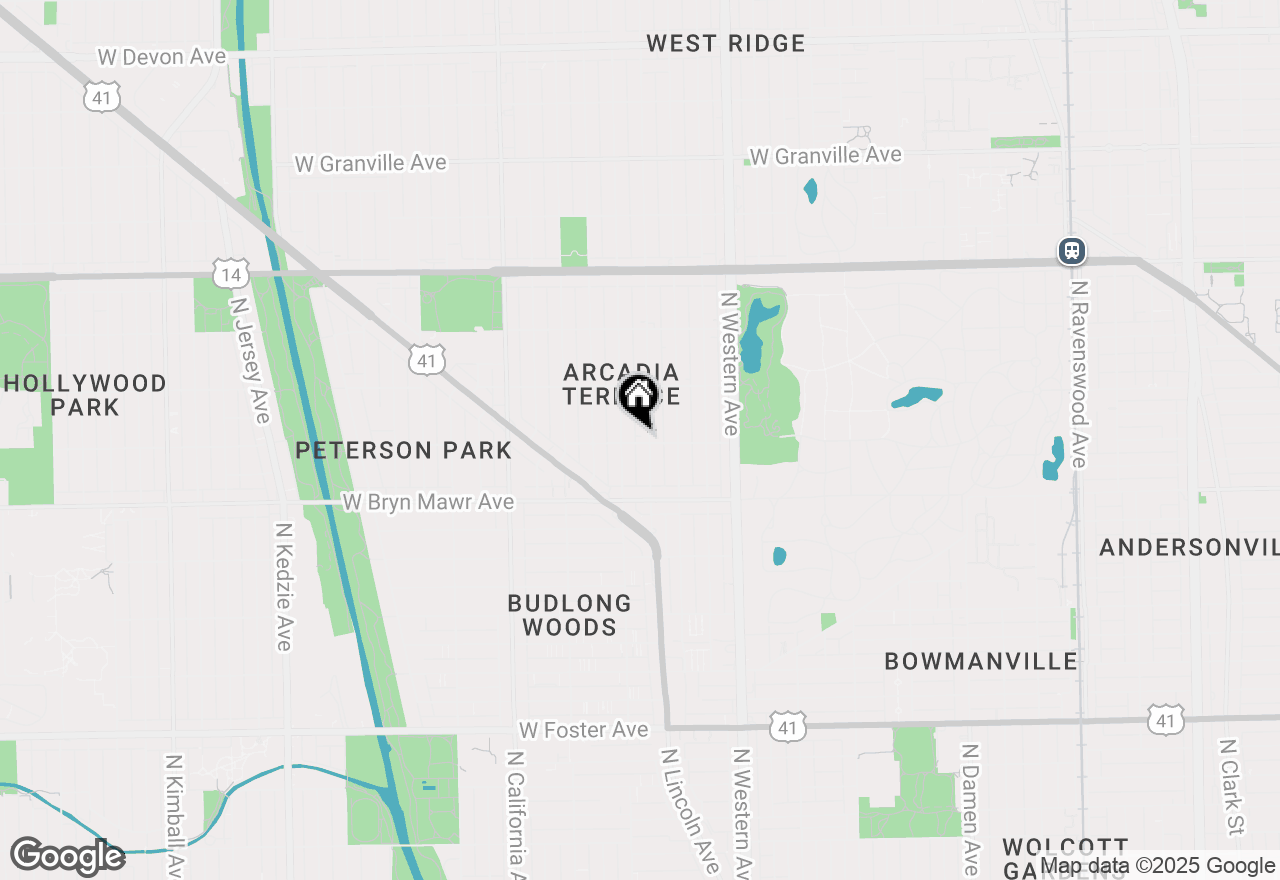 Map of 2544 W Hollywood Avenue #2W, Chicago, IL 60659