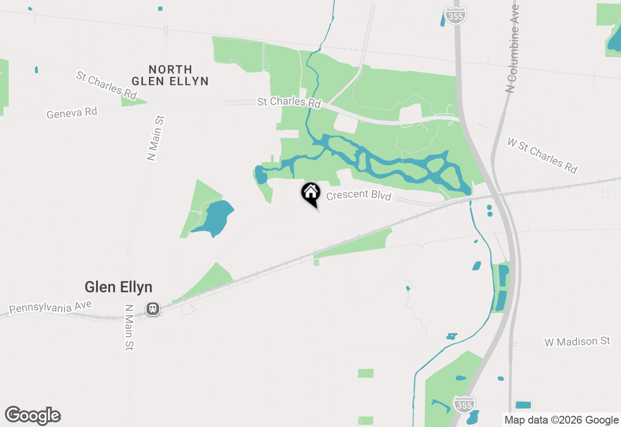 Map of 848 Woodland Drive, Glen Ellyn, IL 60137