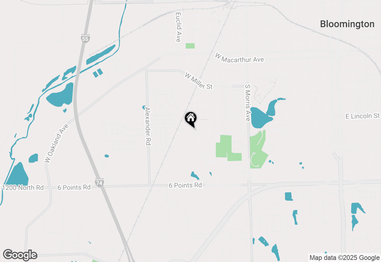 Map of 1409 Butchers Lane, Bloomington, IL 61701