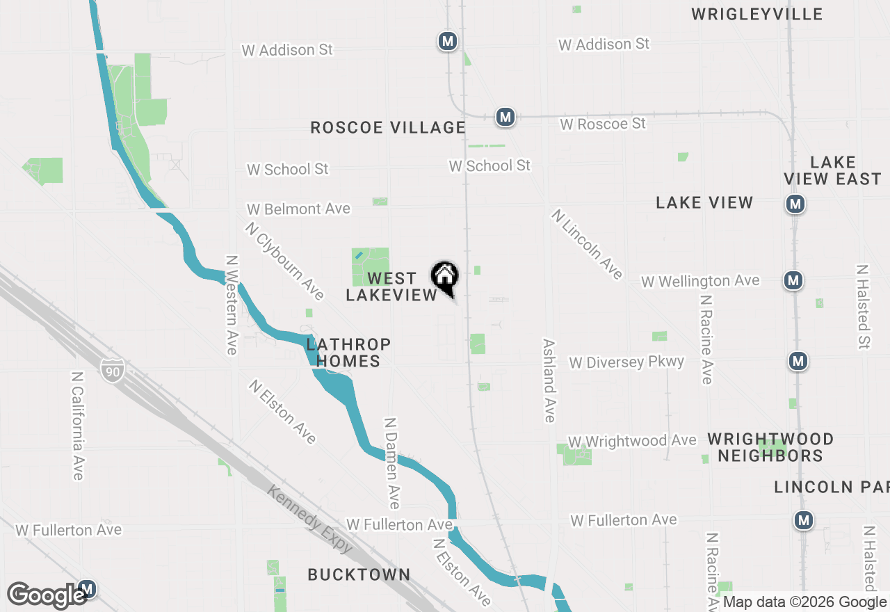 Map of 1835 W Oakdale Avenue #C, Chicago, IL 60657