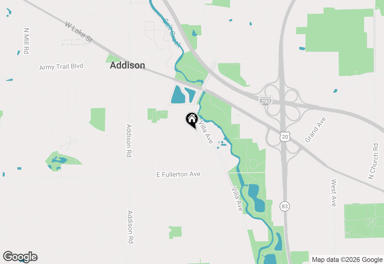 Map of 128 E Normandy Drive, Addison, IL 60101