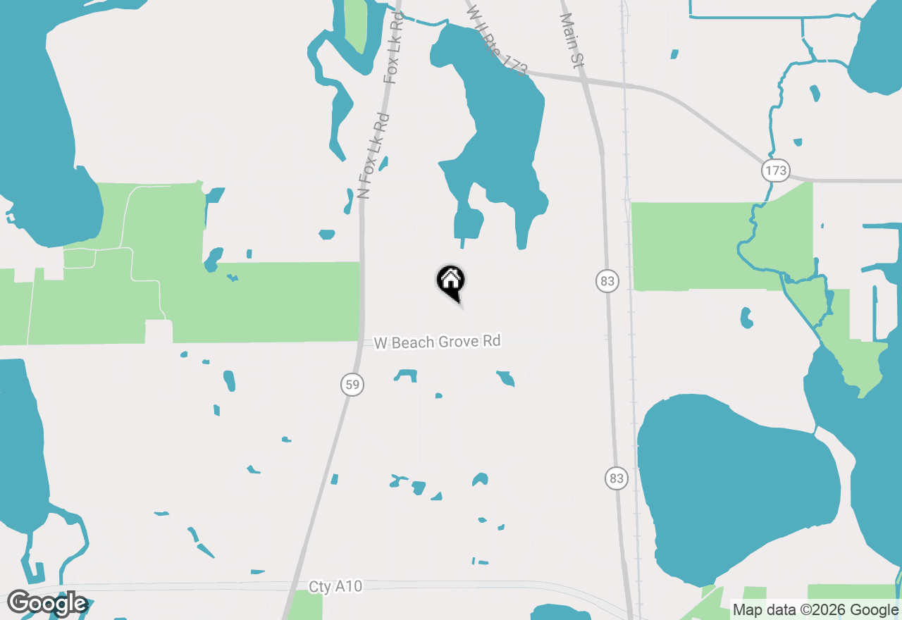 Map of 23976 W Beach Grove Road, Antioch, IL 60002