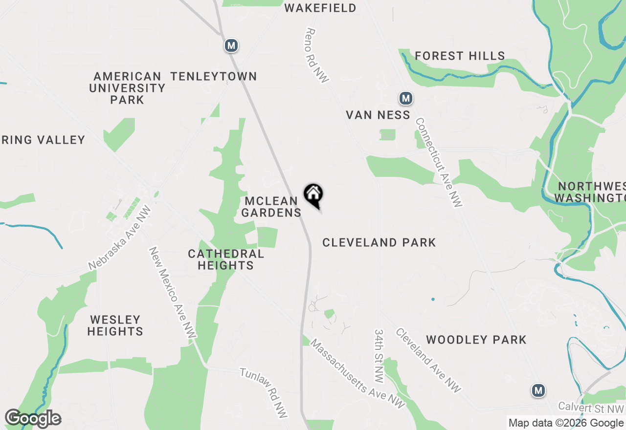 Map of 3629 Ordway Street Nw, Washington, DC 20016