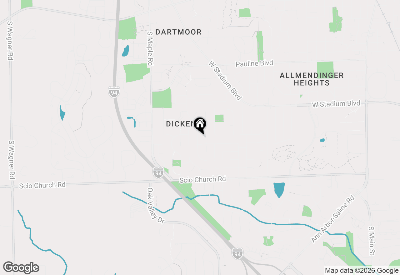 Map of 1571 Barrington Place, Ann Arbor, MI 48103